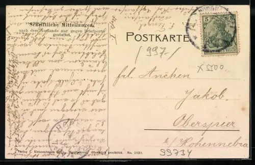 AK Nordhausen, Grimmel, Bismarckdenkmal, Weidenstrasse