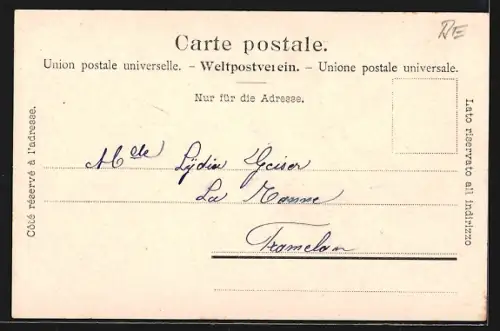 AK Courtelary, Teilansicht mit Bäumen