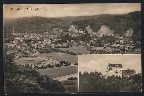 AK Burgdorf, Hotel Rothöhe, Totalansicht