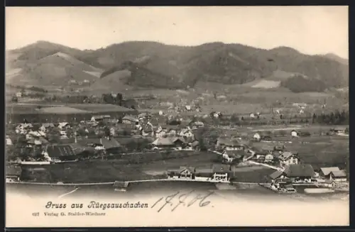 AK Rüegsauschachen, Teilansicht mit Bergen