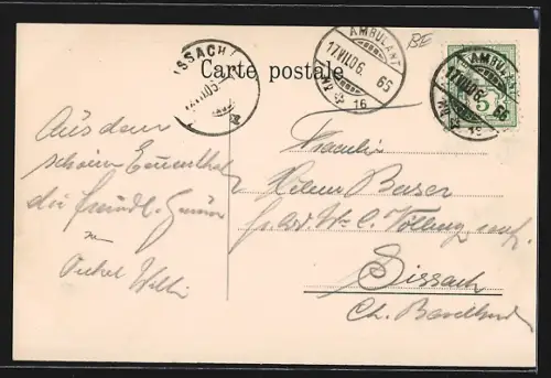 AK Rüegsauschachen, Teilansicht mit Bergen