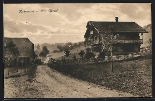 AK Rohrimoos, Ortspartie am Abend