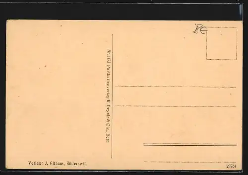 AK Rüderswil, Teilansicht mit Kirche