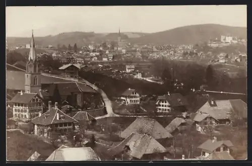 AK Oberburg, Teilansicht mit Kirche