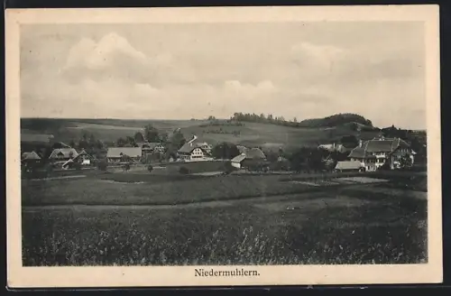 AK Niedermuhlern, Teilansicht mit Bäumen