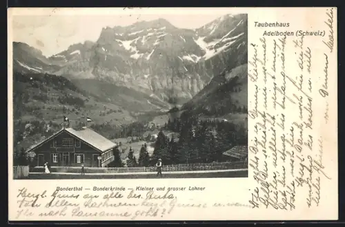 AK Adelboden, Taubenhaus im Bonderthal, Bonderkrinde, Kleiner und grosser Lohner