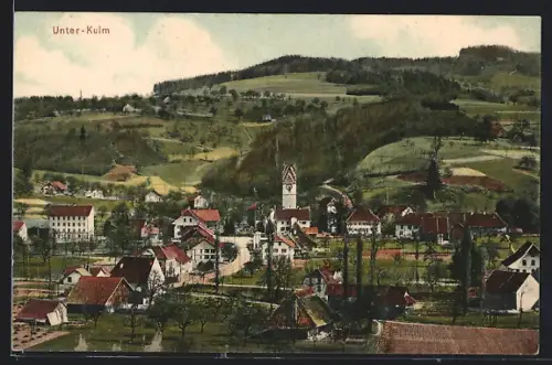 AK Unter-Kulm, Strassenpartie mit Bäumen