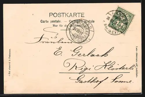 AK Unterkulm, Ortspartie mit Kirche