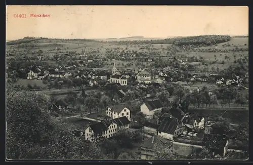AK Menziken, Teilansicht mit Kirche