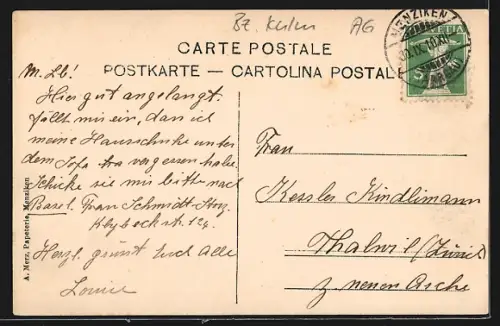 AK Menziken, Teilansicht mit Kirche