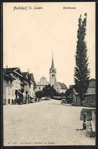 AK Hochdorf /Luzern, Partie in der Dorfstrasse