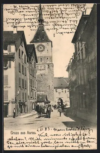 AK Aarau, Strassenpartie, Oberer Turm