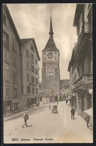 AK Aarau, Strassenpartie am Oberen Turm