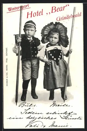 AK kleine Schweizer in Tracht