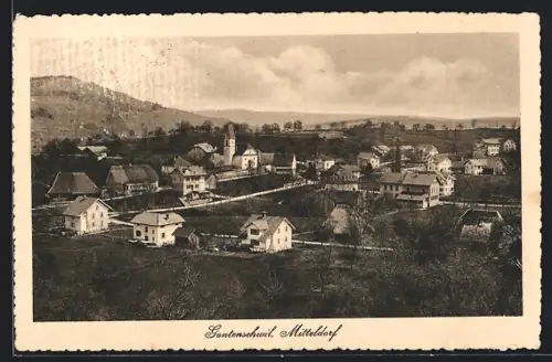 AK Gontenschwil, Blick auf das Mitteldorf aus der Vogelschau