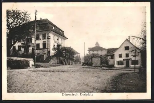 AK Dürrenäsch, Partie am Dorfplatz mit Warenhandlung