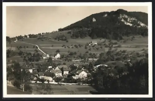 AK Zeglingen, Ortsansicht aus der Vogelschau