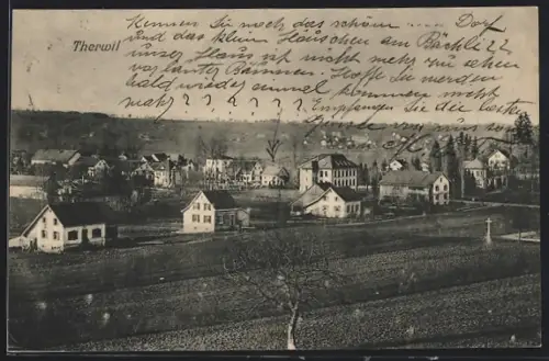 AK Therwil, Ortsansicht vom Feld aus