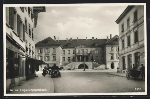 AK Aarau, Strassenzug zum Regierungsgebäude, Automobile