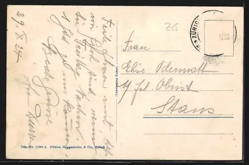 AK Cham, Ortsansicht aus der Vogelschau