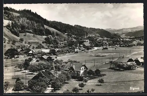 AK Signau, Ortsansicht mit Fernblick