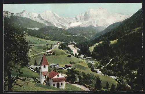 AK Ringgenberg, Ortsansicht mit Fluss aus der Vogelschau