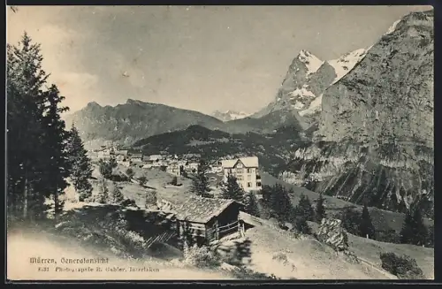 AK Mürren, Generalsansicht aus der Vogelschau