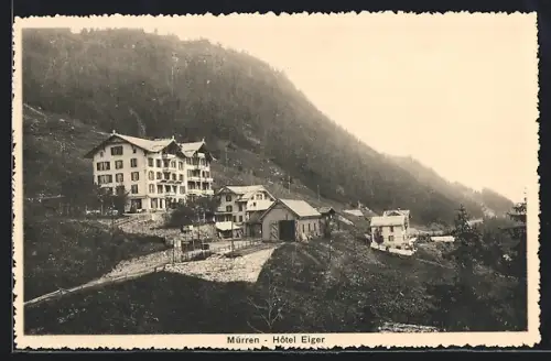 AK Mürren, Blick zum Hotel Eiger