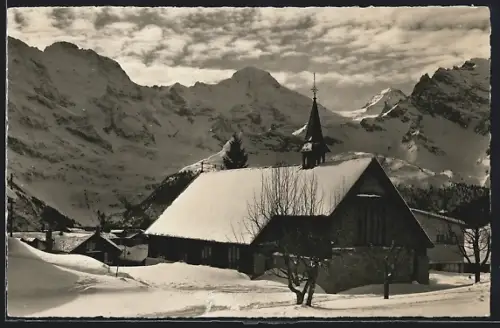 AK Mürren, Englische Kirche im Winter