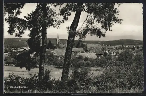 AK Münchenbuchsee, Ortsansicht aus der Vogelschau