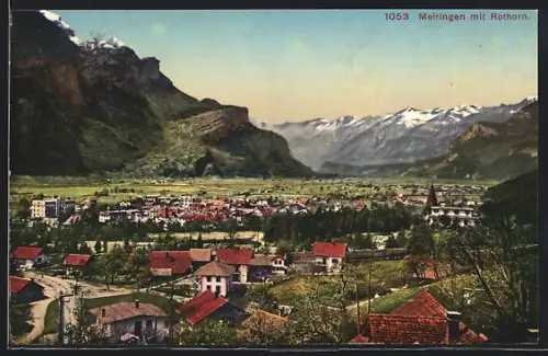 AK Meiringen, Totalansicht mit Rothorn