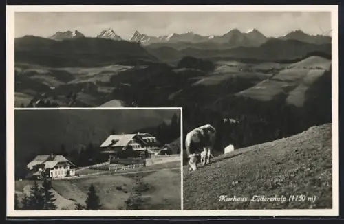 AK Wasen, Kurhaus Lüdernalp, Landschaftspanorama