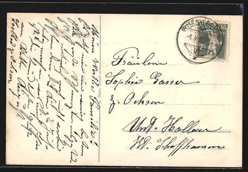 AK Rheinfelden, Rheinbrücke mit Ortspanorama