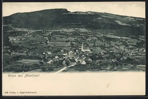 AK Mümliswil, Gesamtansicht aus der Vogelschau