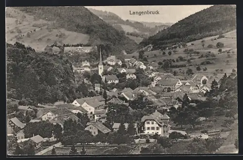 AK Langenbruck, Totalansicht aus der Vogelschau