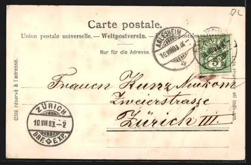 AK Arlesheim, Domplatz mit Sparleihkasse und Dom