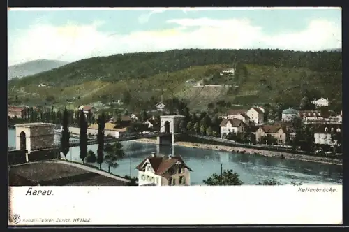 AK Aarau, Panorama mit Kettenbrücke