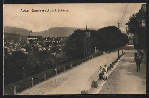 AK Aarau, Generalansicht mit Schanze