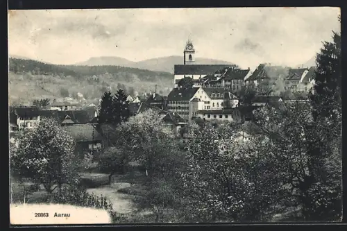 AK Aarau, Ortspartie mit Kirche
