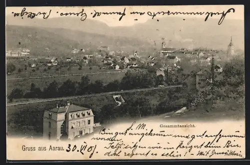 AK Aarau, Gesamtansicht mit Kirche