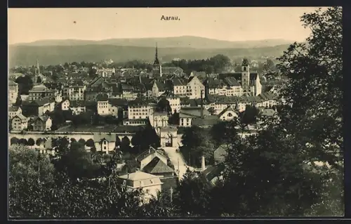 AK Aarau, Teilansicht mit Strassenpartie