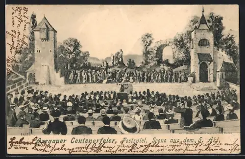 AK Aargau, Centenarfeier, Festspiel, Scene aus dem 5. Akt