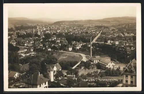 AK Brugg, Totalansicht mit Strassenpartie