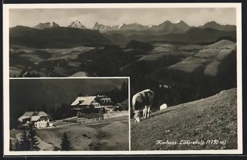 AK Wasen, Kurhaus Lüdernalp, Landschaftspanorama