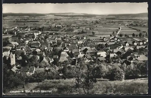 AK Lengnau /BE, Ortsblick mit West-Quartier