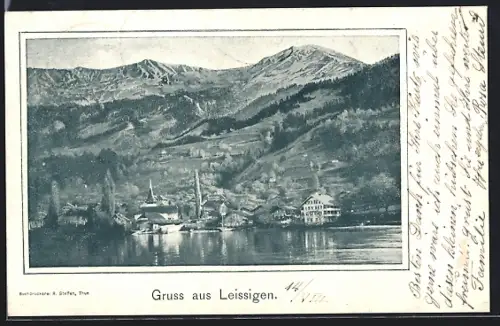 AK Leissigen, Uferpartie am Thuner See