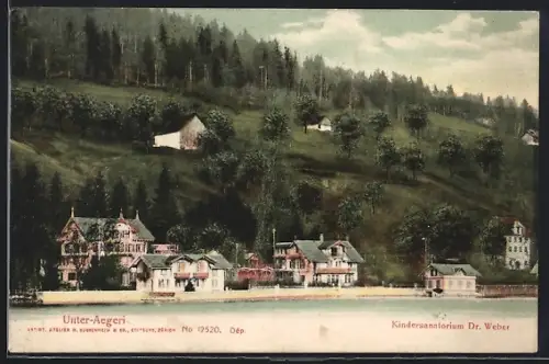 AK Unter-Aegeri, Kindersanatorium Dr. Weber, Panorama