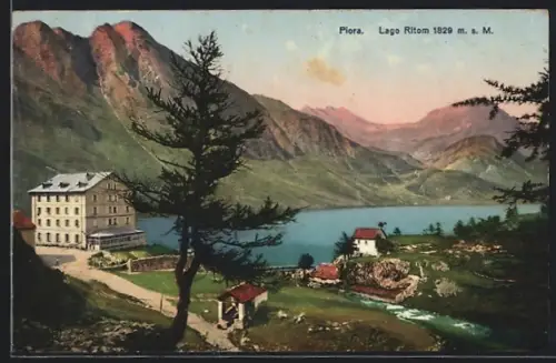 AK Piora, Ortsansicht mit Lago Ritom