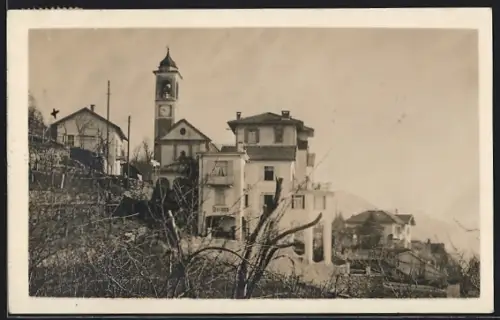 AK Locarno, Panorama mit Kirche