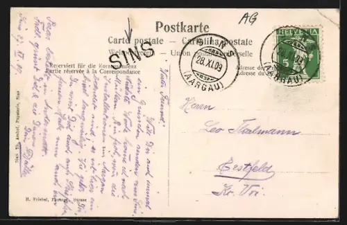 AK Sins, Ortspartie mit Kirche